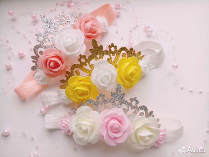 Повязка на голову с короной