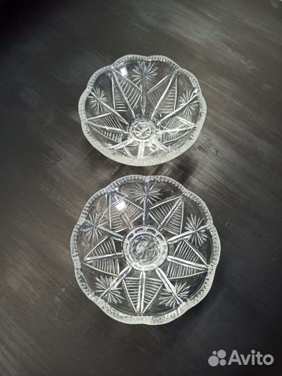 Хрустальная салатница СССР 2 штуки