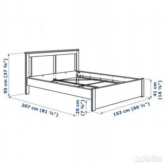 Кровать IKEA Songesand 200x140 с ящиками