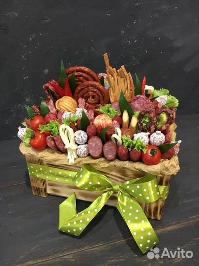 Букет мужской из колбасы на День рождения