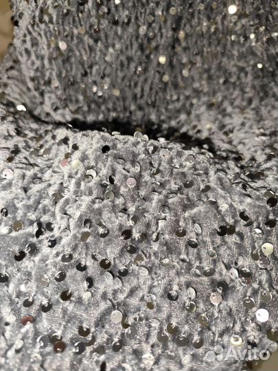 Комплект бархат пайетки и шёлк 52