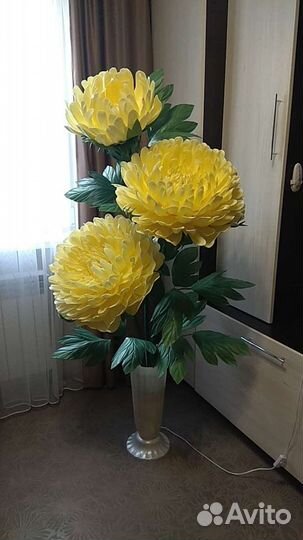 Пионы. Торшер. Ростовые цветы