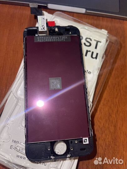 Дисплей iPhone 5S black в сборе/замена бесплатно