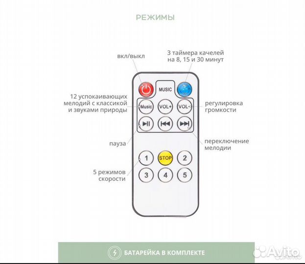 Электрокачели для новорожденных