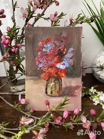 Картина маслом на холсте натюрморт, анималистика