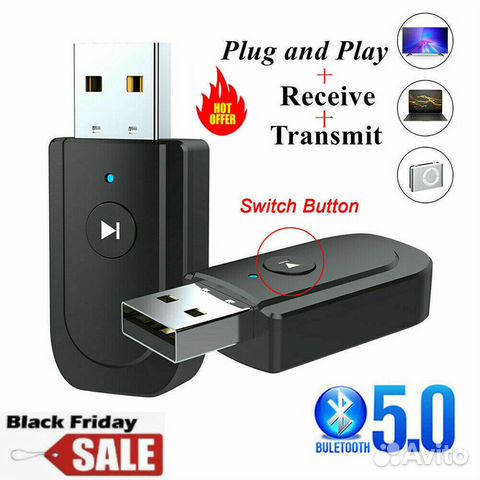 USB Bluetooth 5,0 передатчик приемник