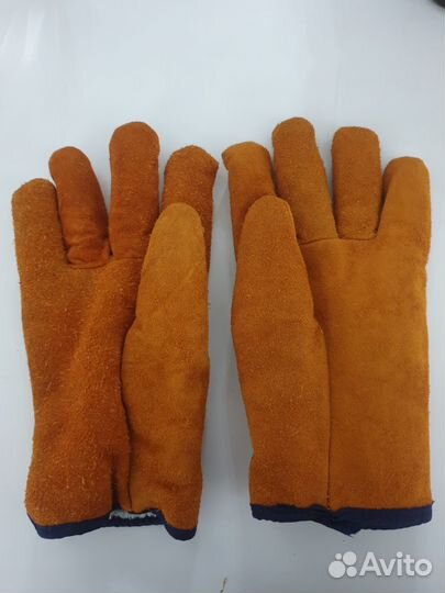 Перчатки замшевые зимние рабочие