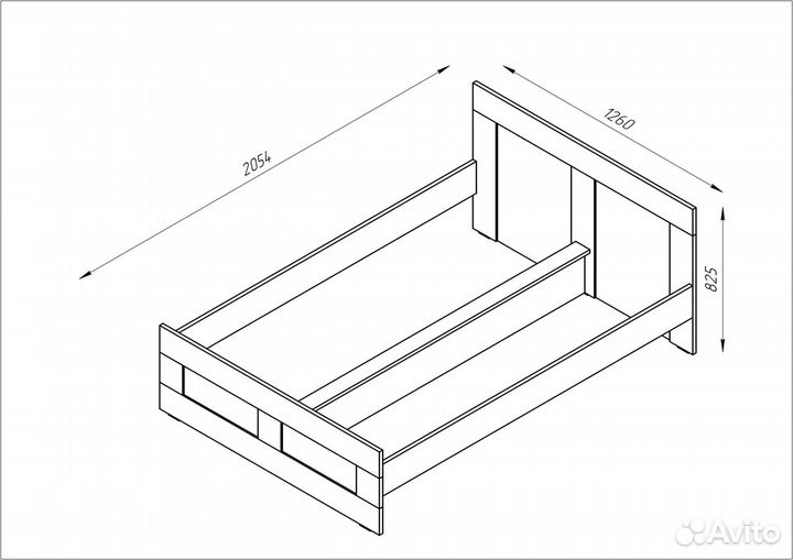 Кровать IKEA Cириус двойная Белая 120х200