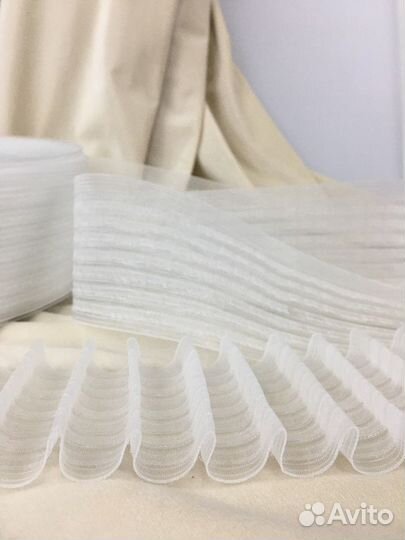 100м Шторная лента тесьма многокарманная прозрачн