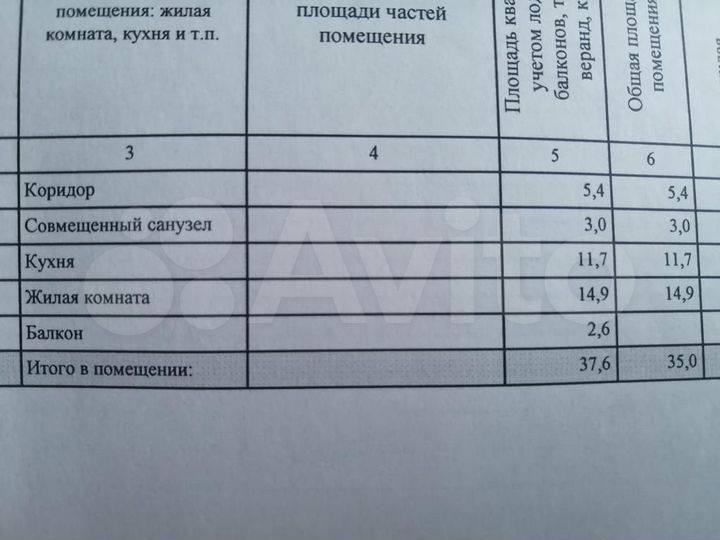1-к. квартира, 37,6 м², 4/5 эт.