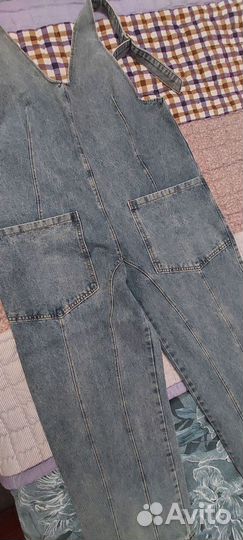 Джинсовый комбинезон женский 44+
