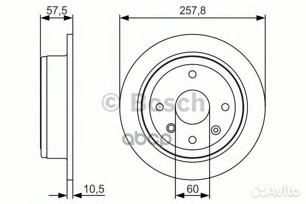 0 986 479 S08 диск тормозной задний Chevrolet