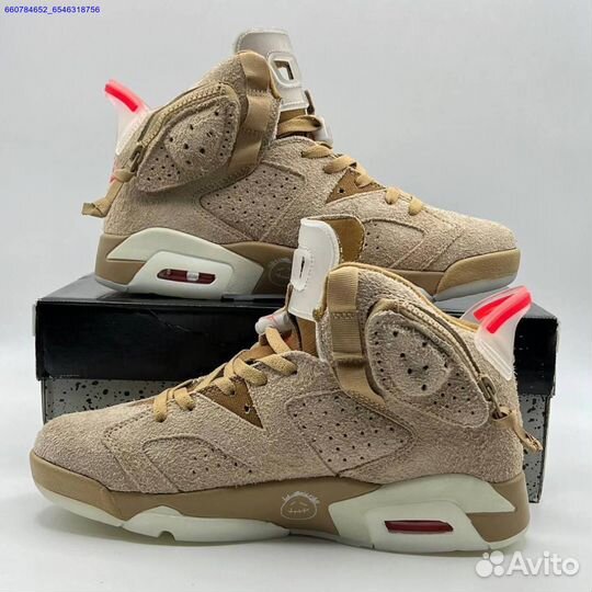 Кроссовки Nike Air Jordan 6 Retro x Travis Scott (Арт.54862)