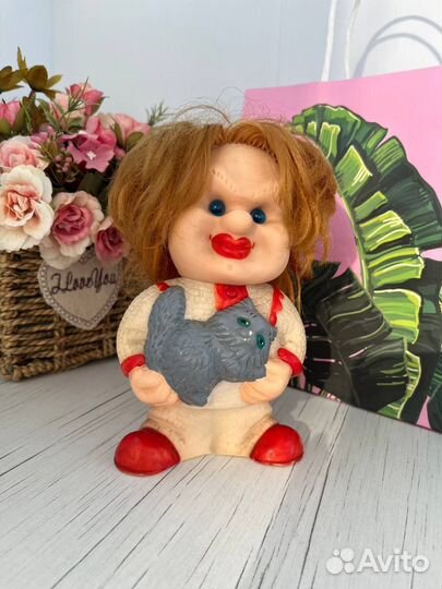 Кукла резиновая СССР клоун Куклачев