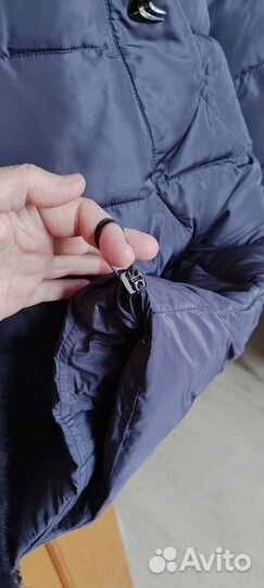 Пуховик женский длинный с капюшоном