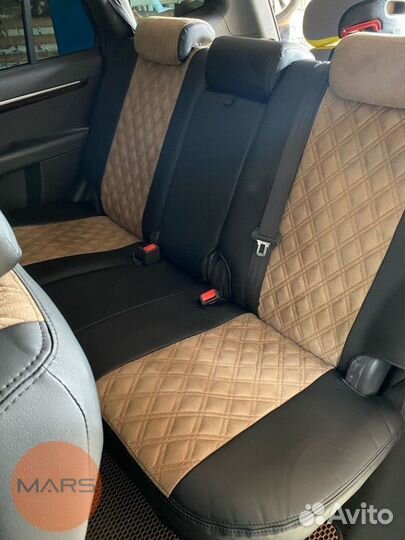 Авточехлы для Hyundai Santa Fe из экокожи