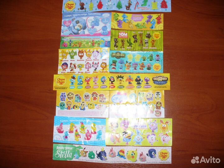 Вкладыши от киндеров, Чупа-чупсов и из Свит боксов