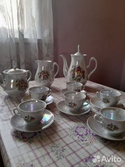 Кофейный сервиз СССР перламутровый