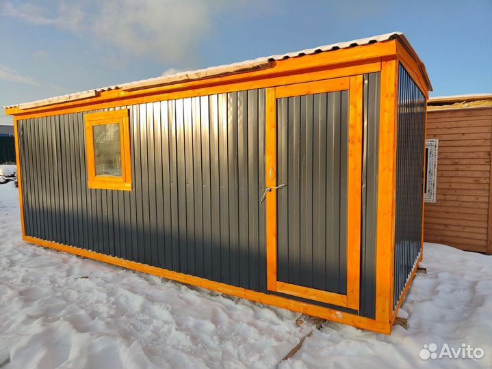 Бытовка деревянная утепленная с электрикой