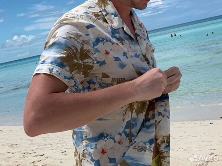 Гавайская рабашка мужская Mango