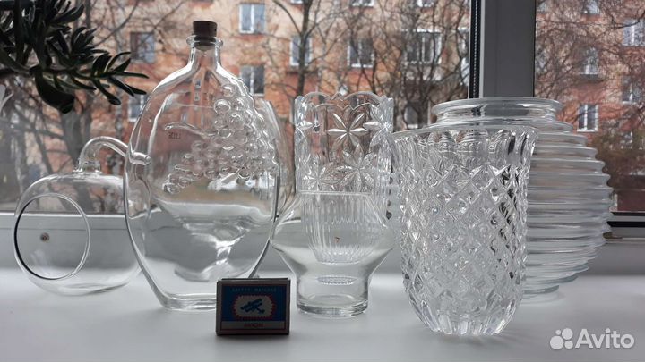 Вазы прозрачное стекло