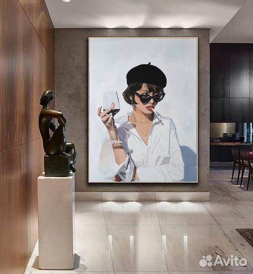 Картина маслом на холсте девушка