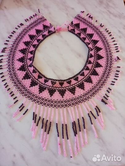 Колье-воротник из бисера