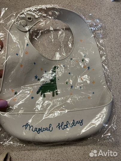 Слюнявчик нагрудник силиконовый