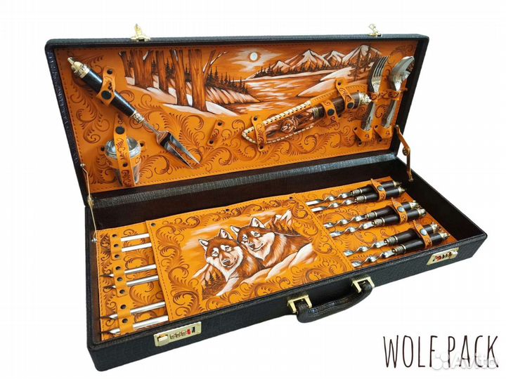 Шампура ручной работы в кейсе