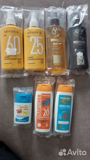 Солнцезащитные крема, молочко, масло для загара