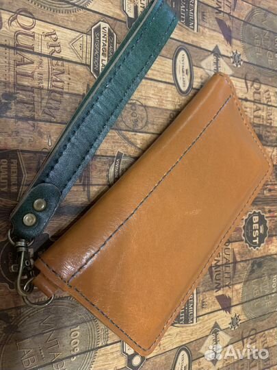 Портмоне-лонгер кожаный ручной работы