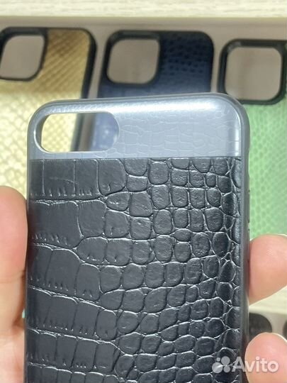 Кожаный чехол на iPhone 8+