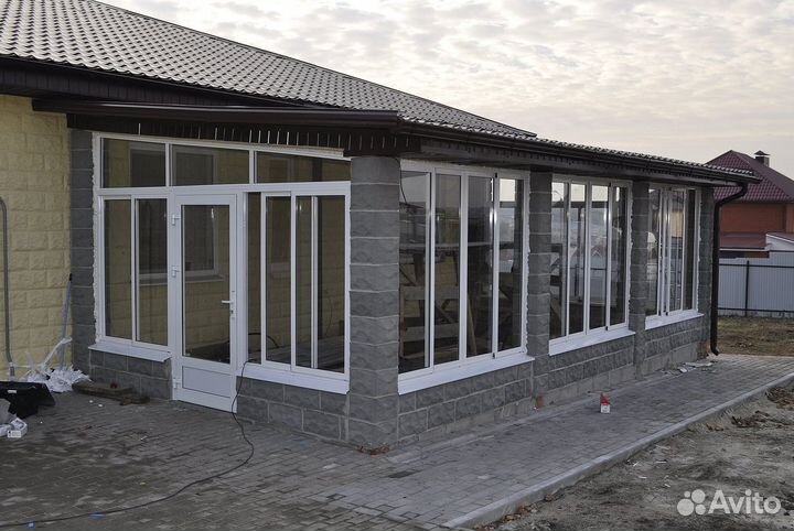 Остекление терассы с отделкой