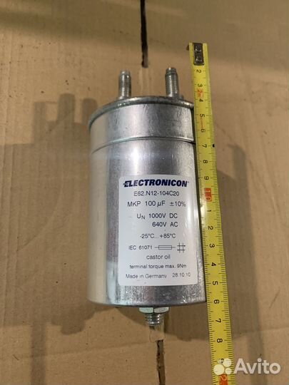 Конденсатор Electronicon 100 мкФ 640V-аc 1000V-DC