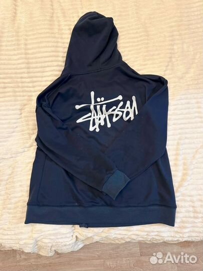 Зип-худи stussy синяя