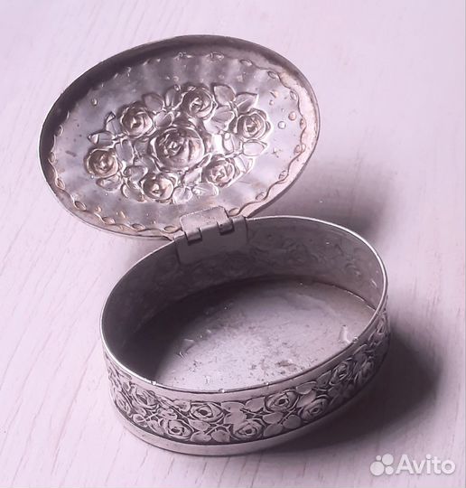 Антикварная шкатулка. Серебрение. Европа. Нач.20 в