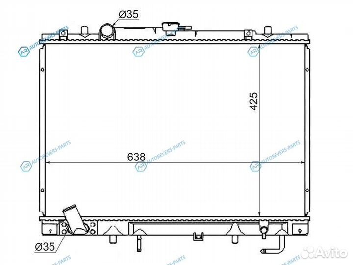MC0066-V6 Радиатор mitsubishi challengermontero sp