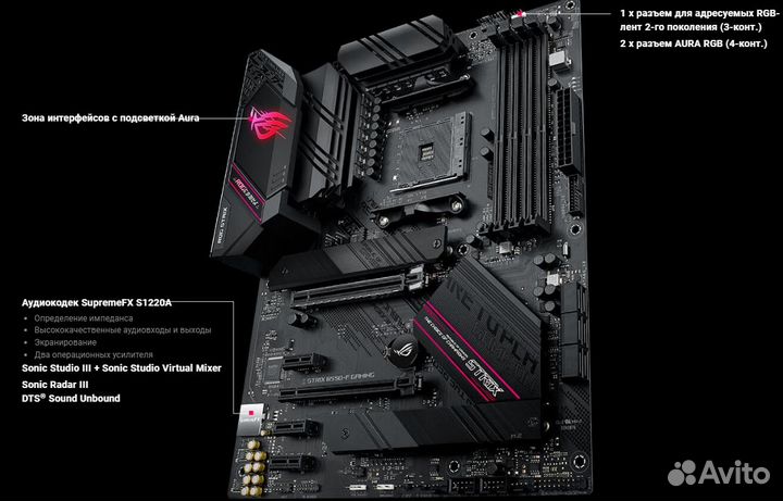 Б/у Мат.плата AM4 asus ROG strix B550-F Gaming