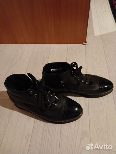 Ботинки женские, демисезонные, кожа натуральная