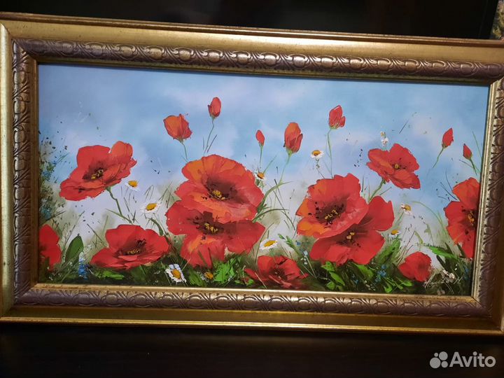 Картина маслом на холсте цветы