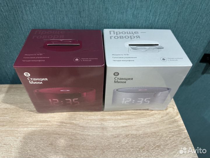 Яндекс станция с часами и Алисой. Новая. Чек