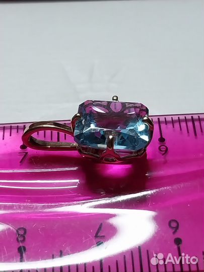 Кулон золото с топазом 1,98грамм