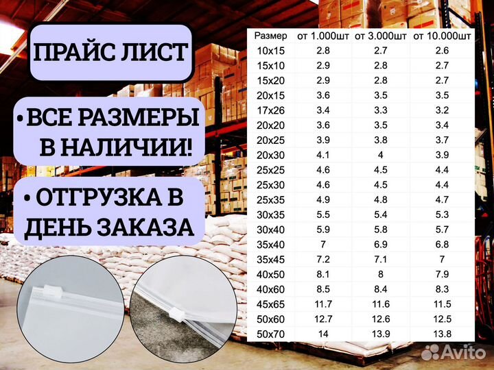 Пакет зип лок / Зип Пакет / Все размеры