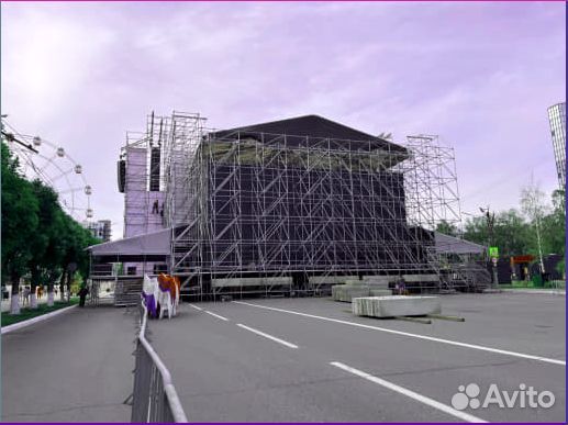 В аренду строительные леса для сцен Layher
