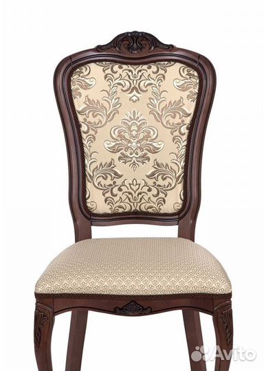 Стул Виконт, тон 317+ патина чёрная, ткань Агата серая