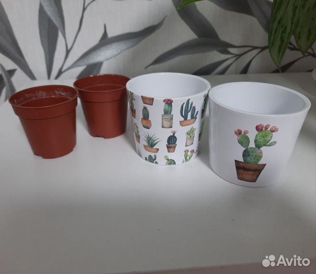 Горшки керамические миниатюрные 2 шт