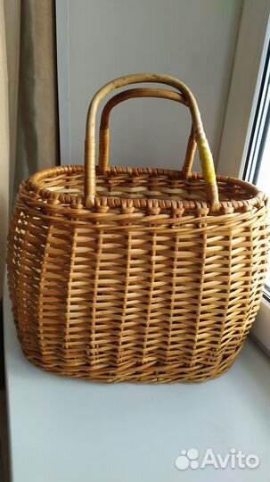 Корзины плетеные из лозы соломы СССР