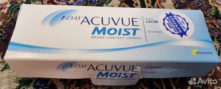 Линзы acuvue moist -0,50 8.5 29шт