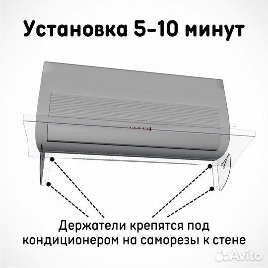 Экран для кондиционера настенный 700 мм