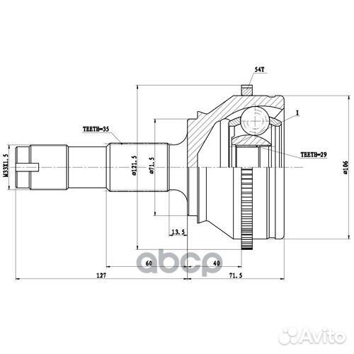 Шрус наружный Z87192R Zikmar